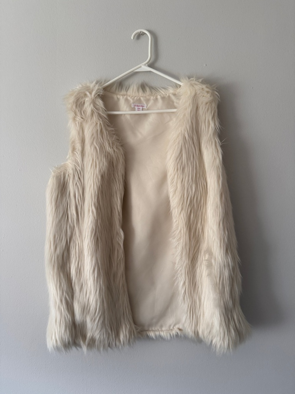 Cream Faux Fur Vest